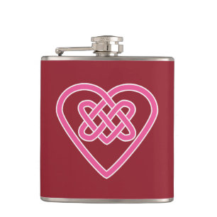 Celtic Heart Vinyl Wrapped Flask Flachmann