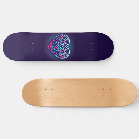 Celtic Heart w/Dark Blue Skateboard (Horizontal)