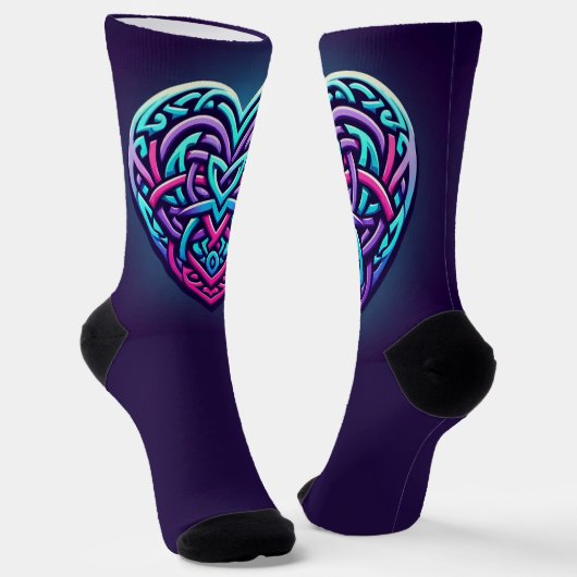 Celtic Heart w/Dark Blue Socken (Gewinkelt)