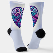 Celtic Heart w/Light Blue Socken (Gewinkelt)