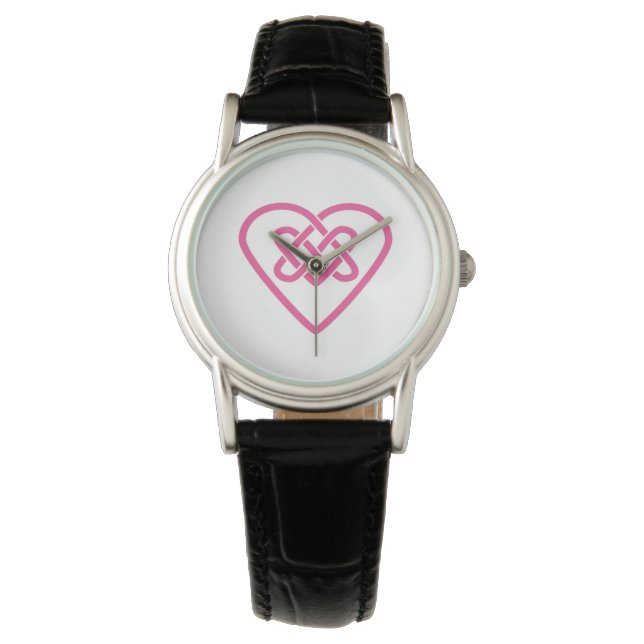 Celtic Heart White Wrist Watch Armbanduhr (Vorderseite)