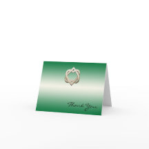 Celtic Hearts on Green Gradient Vielen Dank