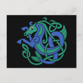 Celtic Hippocampus Sea-Pferd Postkarte (Vorderseite)