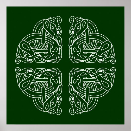 Celtic Hounds Mandala Design Poster (Vorne)