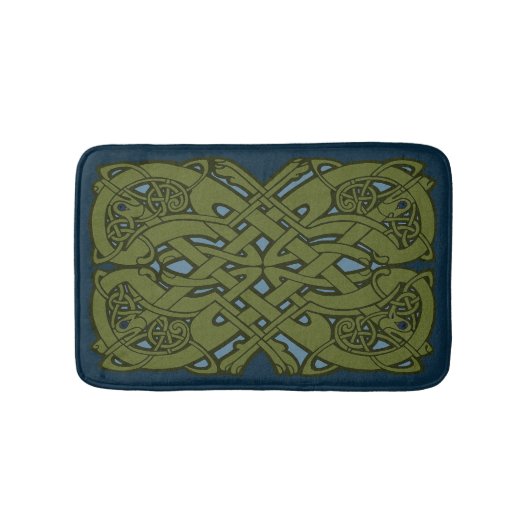 Celtic Hounds Zoomorphe kleine Badematte (Vorderseite)