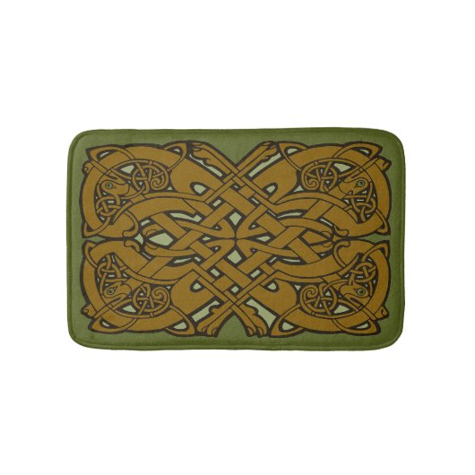 Celtic Hounds Zoomorphe kleine Badematte (Vorderseite)