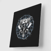 Celtic Huginn And Muninn Raven Viking Quadratische Wanduhr (Winkel)