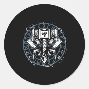 Celtic Huginn und Muninn Raven Viking Runder Aufkleber