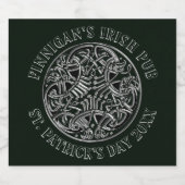 Celtic Image Irish Pub St. Patrick's Day Bierflaschenetikett (Einzelnes Label)