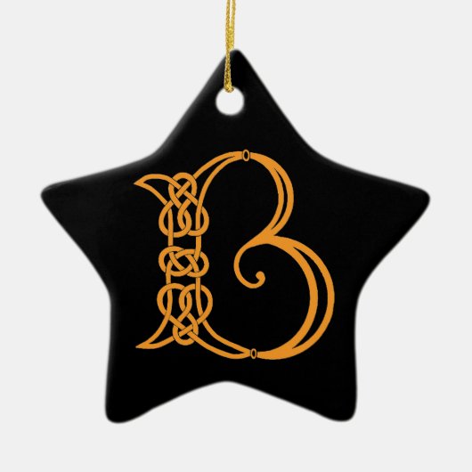 Celtic Initial B Keramik Ornament (Vorne)