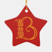 Celtic Initial B Keramik Ornament (Hinten)