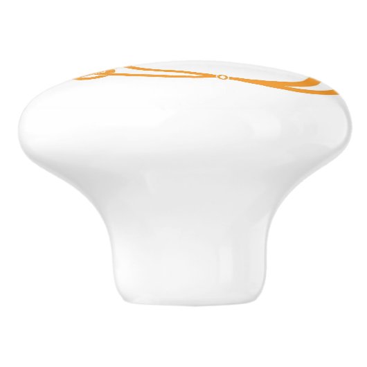 Celtic Initial B Personalisiert Keramikknauf (Seitenansicht)