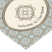 Celtic Inspiriert Interwoven Graphic Cream Black Kurzer Tischläufer (Ecke)