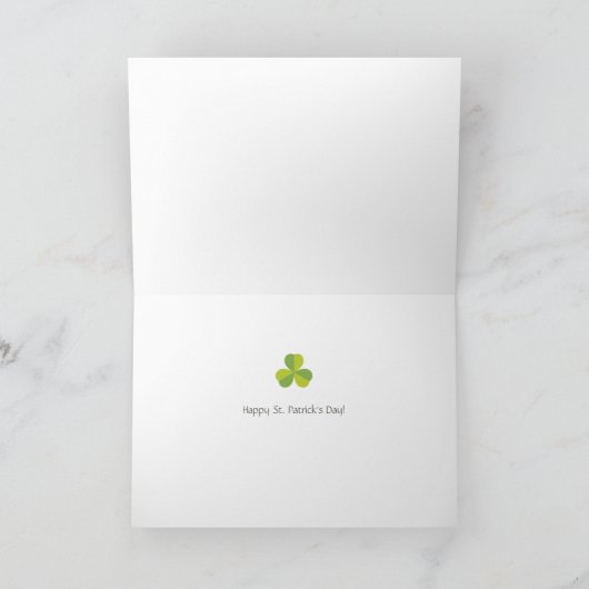 Celtic Inspiriert Kleeblatt Pattern St. Patrick's Karte (Innenseite)