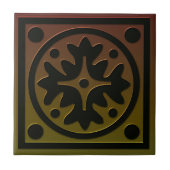 Celtic Inspiriert Tile # 1 in Bronze und Grün Fliese (Vorderseite)