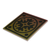 Celtic Inspiriert Tile # 1 in Bronze und Grün Fliese (Seite)