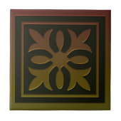 Celtic Inspiriert Tile # 2 in Bronze und Grün Fliese (Vorderseite)