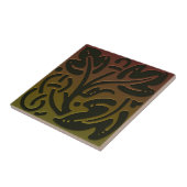 Celtic Inspiriert Tile # 3 in Bronze und Grün Fliese (Seite)