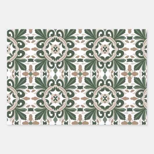 Celtic IRISH Blume, grün, braun Geschenkpapier Set (Vorderseite 3)