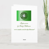 Celtic Irish Card Feiertagskarte (Rückseite)