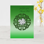 Celtic Irish Card, Secret Pal  ... Karte (Gelbe Blume)