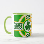 Celtic Irish Flag Design Zwei Töne Tasse (Links)