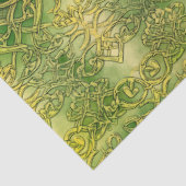 Celtic Irish Green and Gold Verziert Patches 1 Seidenpapier (Ausschnitt)