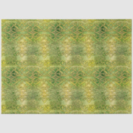 Celtic Irish Green and Gold Verziert Patches 1 Seidenpapier