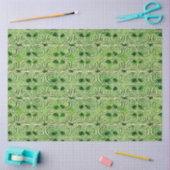 Celtic Irish Green and Gold Verziert Patches 2 Seidenpapier (Basteln)