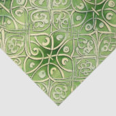 Celtic Irish Green and Gold Verziert Patches 5 Seidenpapier (Ausschnitt)