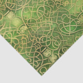 Celtic Irish Green and Gold Verziert Patches 6 Seidenpapier (Ausschnitt)