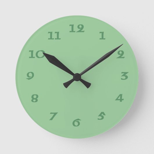Celtic Irish Green Wall Clock Runde Wanduhr (Vorderseite)