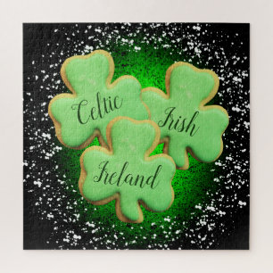 Celtic/Irish/Kleeblatt Cloud Green Ice Puzzle