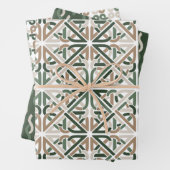 Celtic IRISH Knoten grünbraunes Beige Geschenkpapier Set (Beispiel)