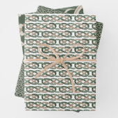 Celtic IRISH Knoten grünbraunes Beige Geschenkpapier Set (Beispiel)