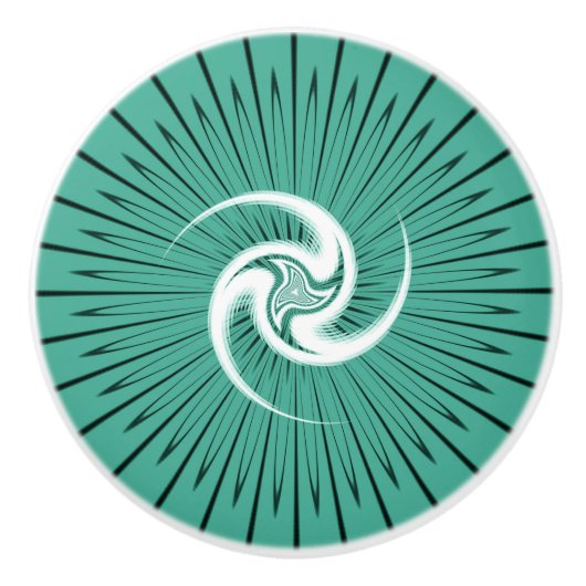 Celtic Irish Scottish Triskelion Pagan Mandala Keramikknauf (Vorderseite)