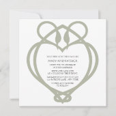 Celtic Irish Swan Liebe Knot Wedding Einladung (Vorderseite)
