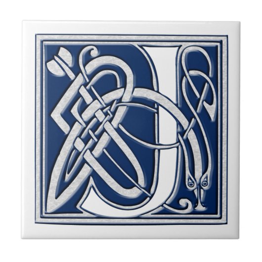 Celtic J Monogram Fliese (Vorderseite)