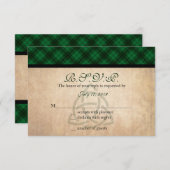 Celtic Kariert Response Cards RSVP Karte (Vorne/Hinten)