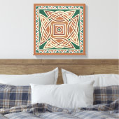 Celtic Kells Leinwanddruck (Insitu (Schlafzimmer))