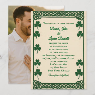 Celtic Kiss Foto-Hochzeitseinladung Einladung