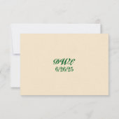 Celtic Kiss QR Code Wedding RSVP Card Karte (Rückseite)