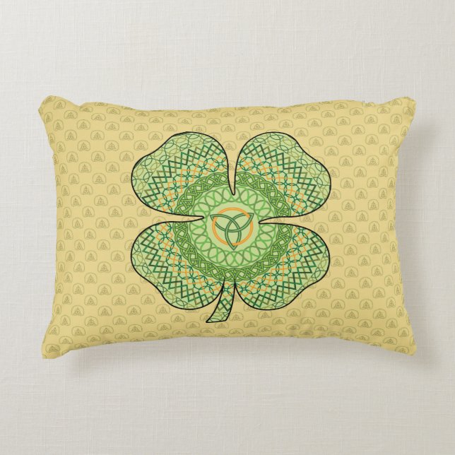 Celtic Kleeblatt Accent Pillow Dekokissen (Vorderseite)