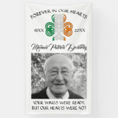 Celtic Kleeblatt Beerdigung Memorial Foto Banner (Vertikal)