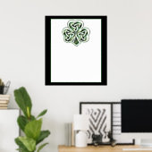 Celtic Kleeblatt Design 2 Poster/Print 2 Poster (Heimbüro)