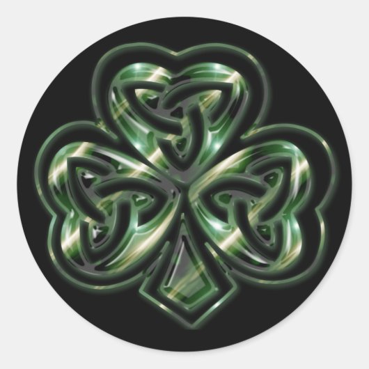 Celtic Kleeblatt Design 2 Sticker (Vorderseite)