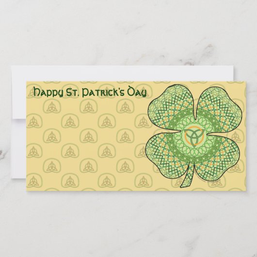 Celtic Kleeblatt Foto Card (Vorderseite)