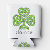 Celtic Kleeblatt Green Slainte St. Patrick's Day Dosenkühler (Rückseite)