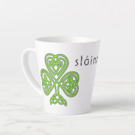 Celtic Kleeblatt Green St. Patrick's Day Slainte Milchtasse