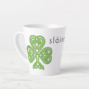 Celtic Kleeblatt Green St. Patrick's Day Slainte Milchtasse